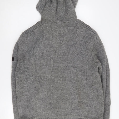 Dissident Men’s Grey Hooded Knit Jacket Size L