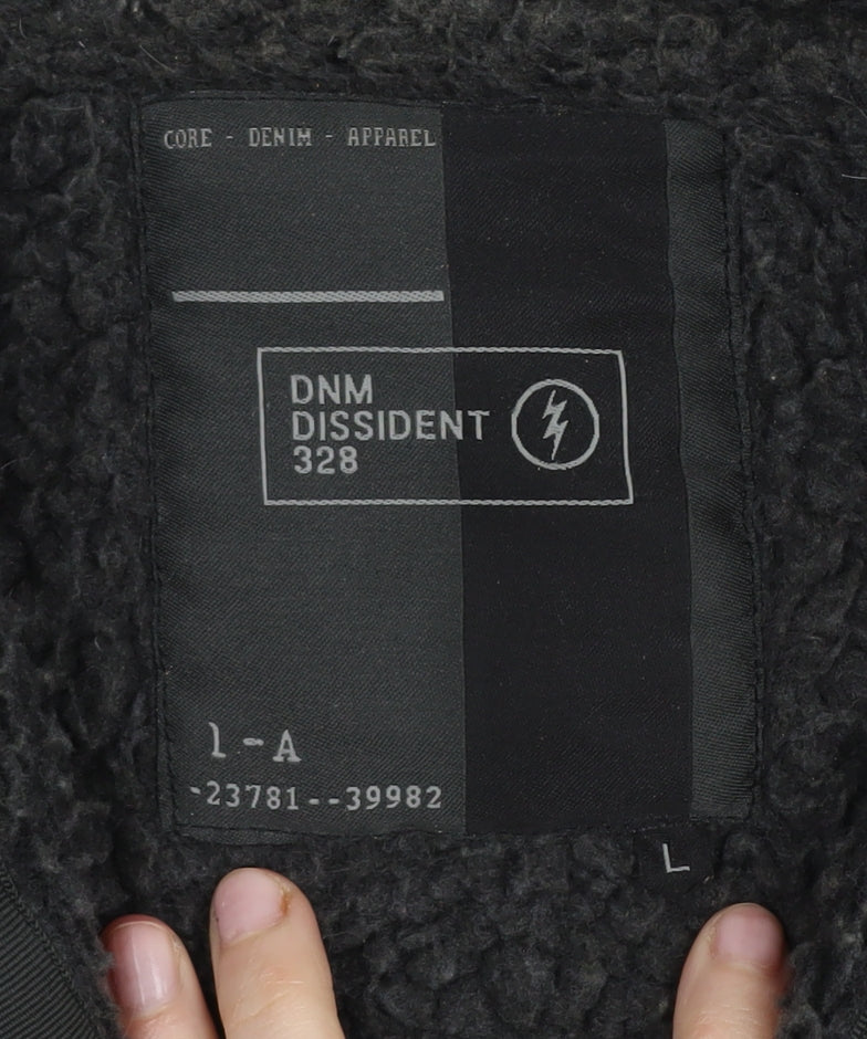 Dissident Men’s Grey Hooded Knit Jacket Size L