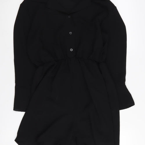 boohoo Women's Black Playsuit Size 14