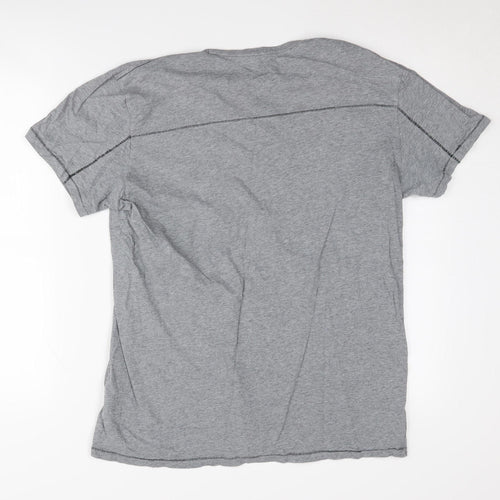 Firetrap Men's Grey Skull Graphic Print T-Shirt L