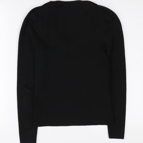 MNG Women's Black XS Long Sleeve Knit Top