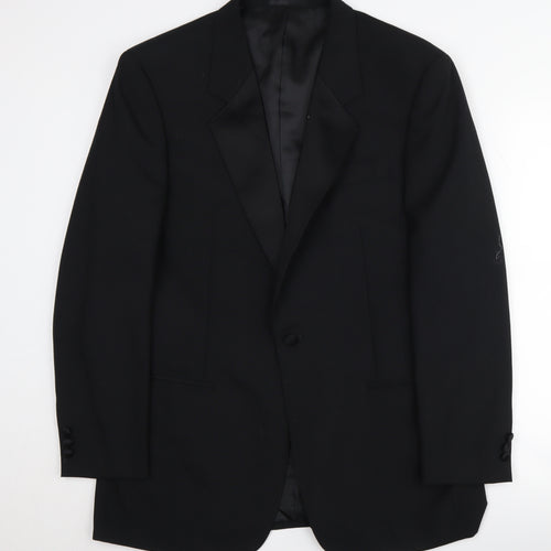 FH Men's Black Size 42 Blazer Jacket - Wool Blend - Excellent