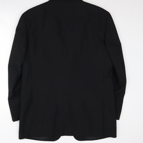 FH Men's Black Size 42 Blazer Jacket - Wool Blend - Excellent