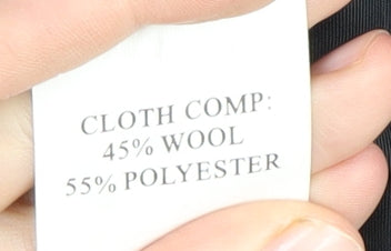 FH Men's Black Size 42 Blazer Jacket - Wool Blend - Excellent