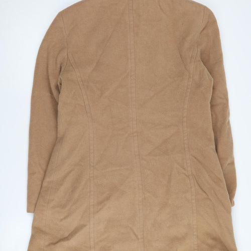 Richards Women's Brown Long Pea Coat UK 10 Fur Collar