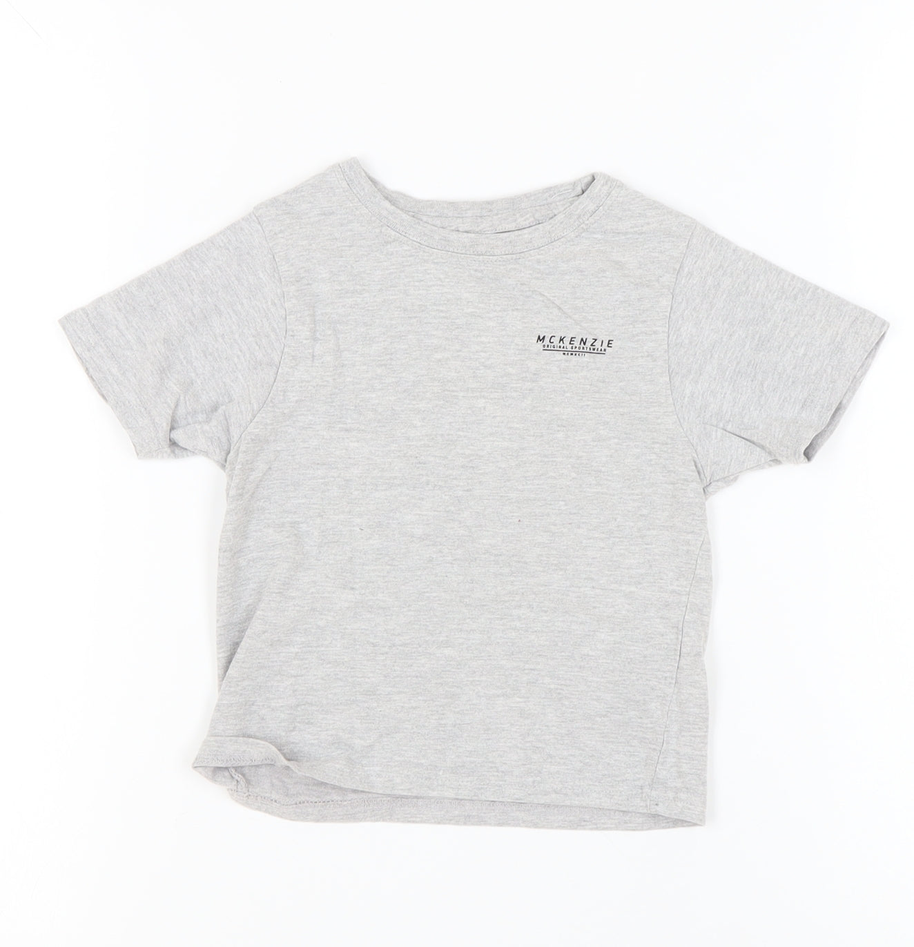 McKenzie Boys Grey Cotton T-Shirt, 5-6 Years, Casual Crew Neck