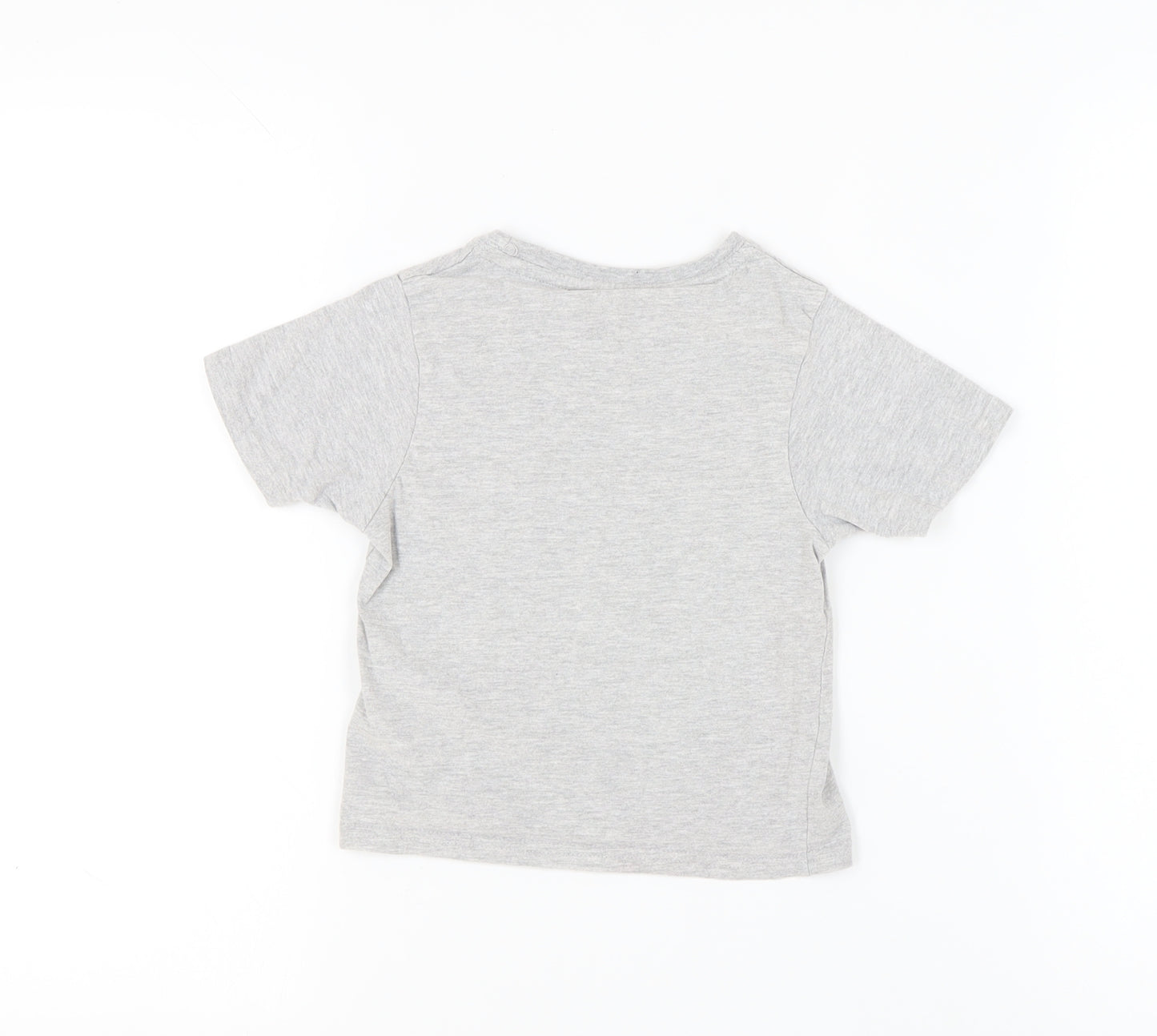 McKenzie Boys Grey Cotton T-Shirt, 5-6 Years, Casual Crew Neck