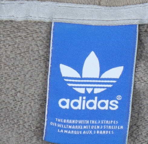 Adidas Men's Brown XL Pullover Hoodie with Logo