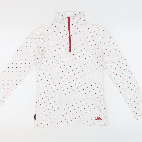 Trespass Women's White Polka Dot Jersey, 2XS, Casual