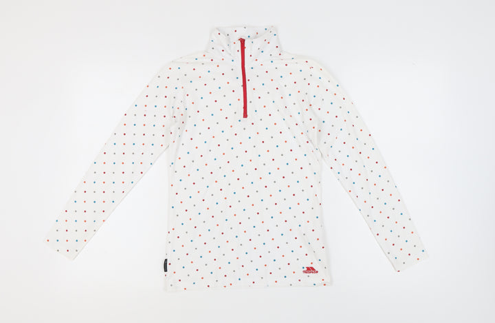 Trespass Women's White Polka Dot Jersey, 2XS, Casual
