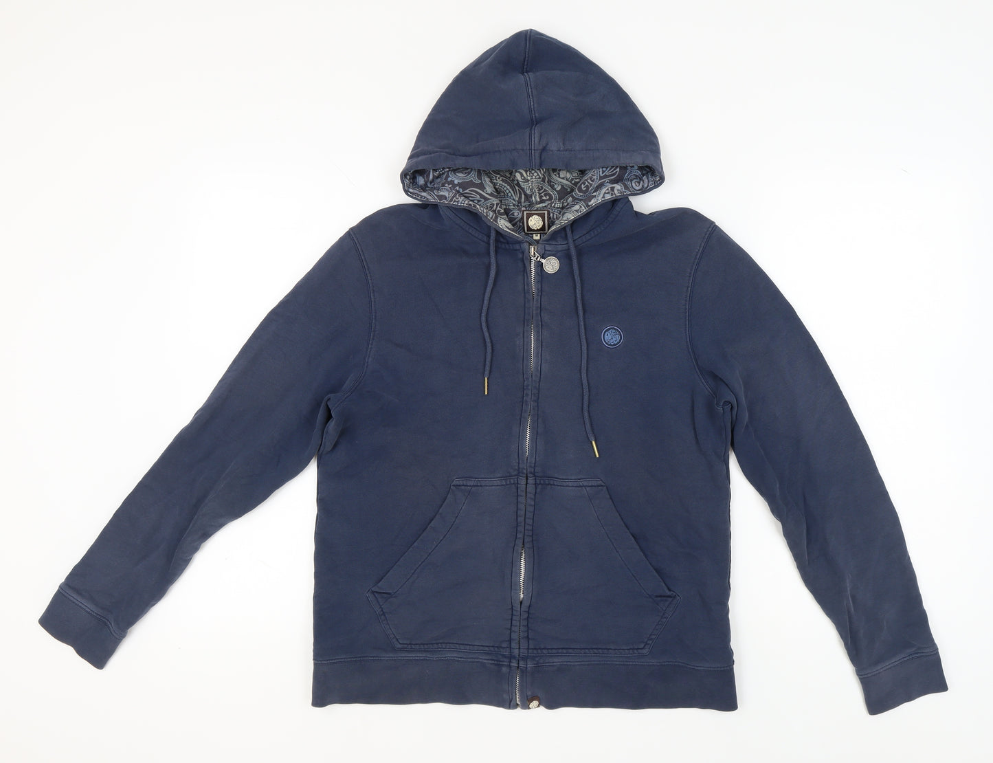 Pretty Green Blue Hoodie Unisex Adults M Full Zip