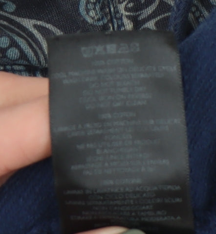 Pretty Green Blue Hoodie Unisex Adults M Full Zip