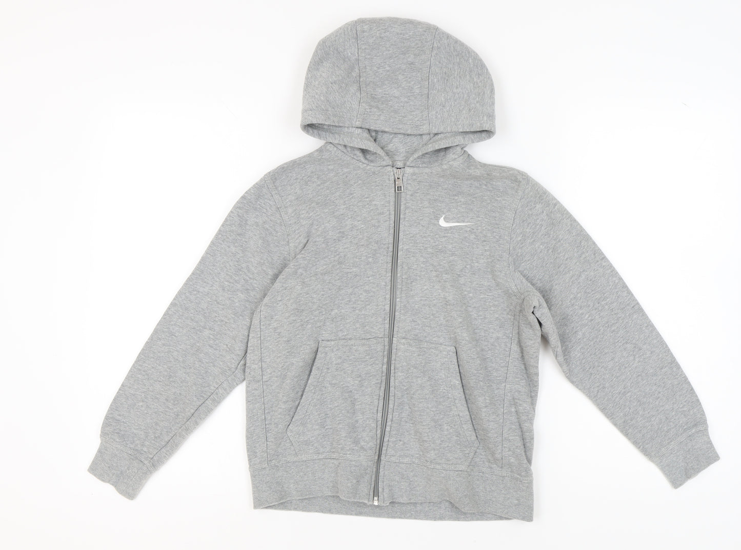 Nike Boys Full Zip Grey Hoodie Size M