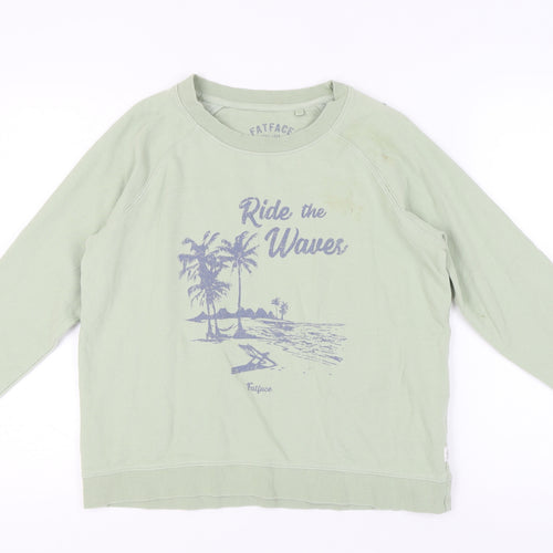 FatFace Women's Green Pullover Sweatshirt - Size 12