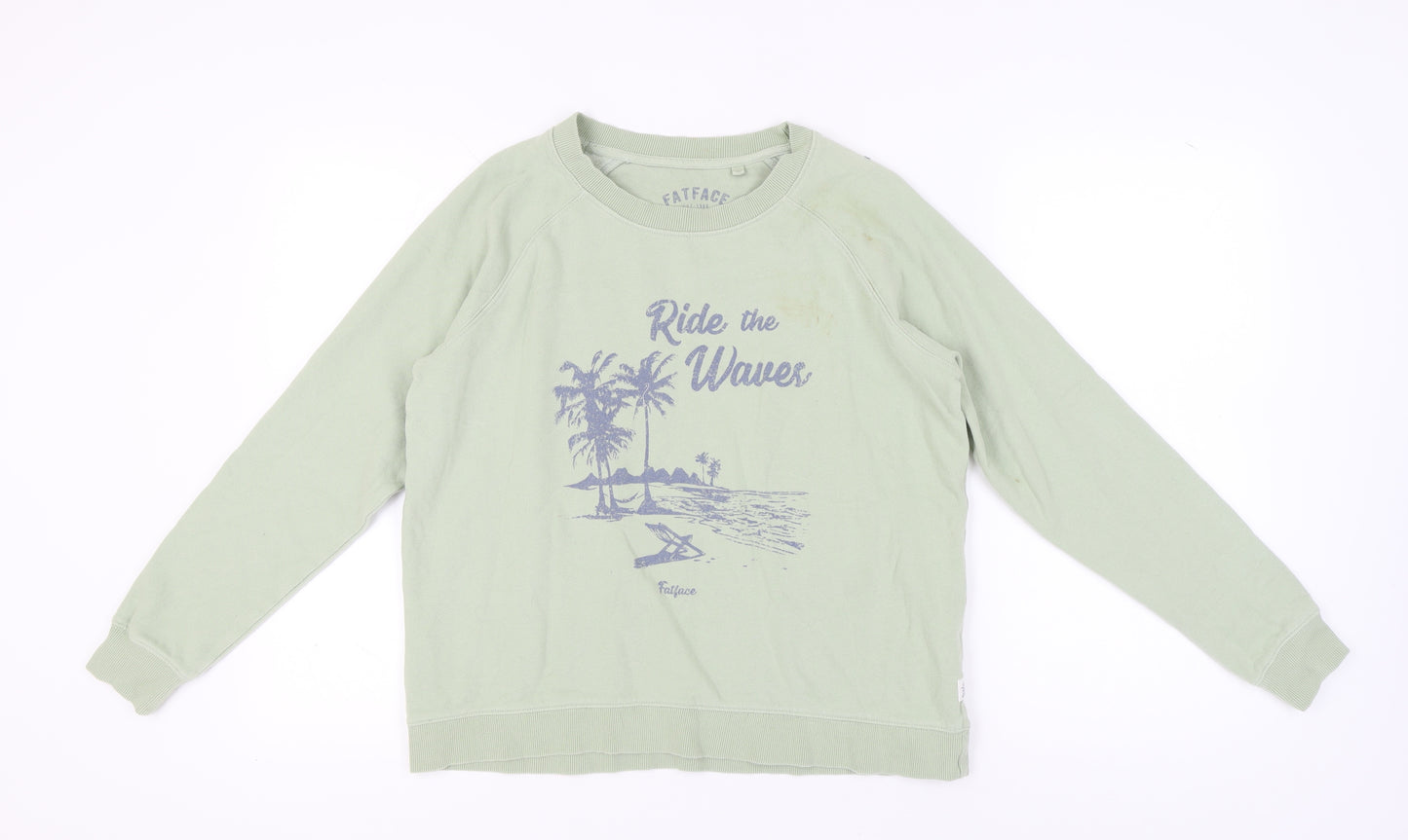 FatFace Women's Green Pullover Sweatshirt - Size 12