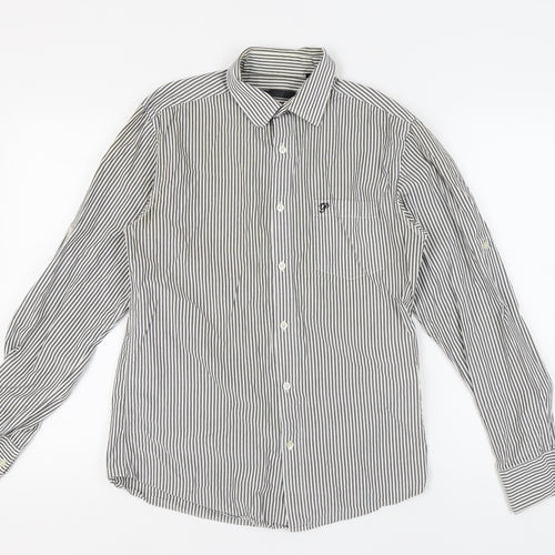 Jack & Jones Men's Striped Shirt, Medium, Casual, Grey