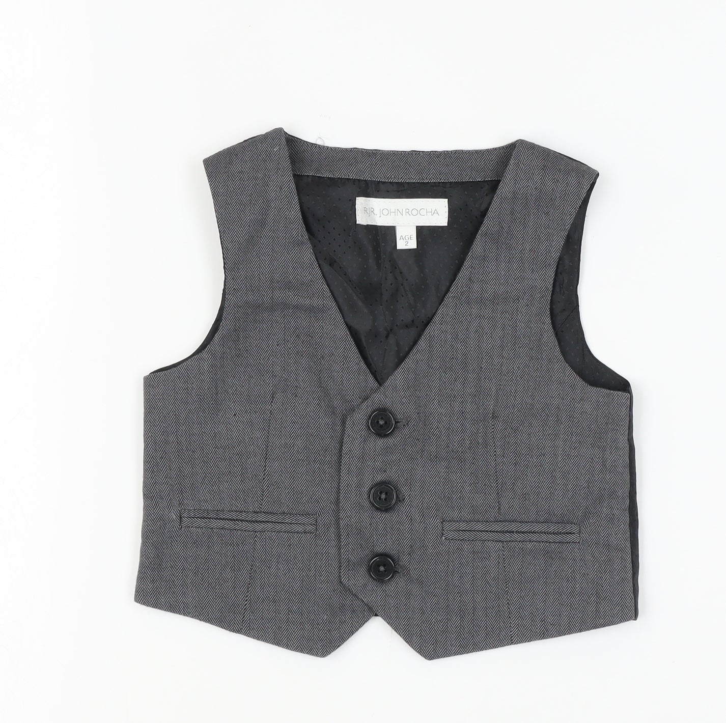 John Rocha Boys Grey Suit Waistcoat Age 2 Years