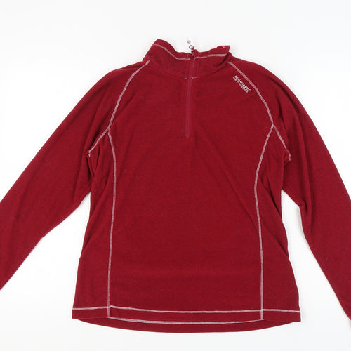 Regatta Women's Red Lightweight Henley 1/4 Zip Sweatshirt