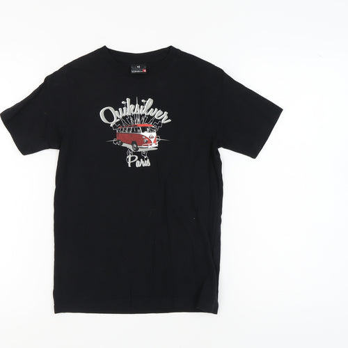 Quiksilver Boys Black Graphic T-Shirt 9-10 Years