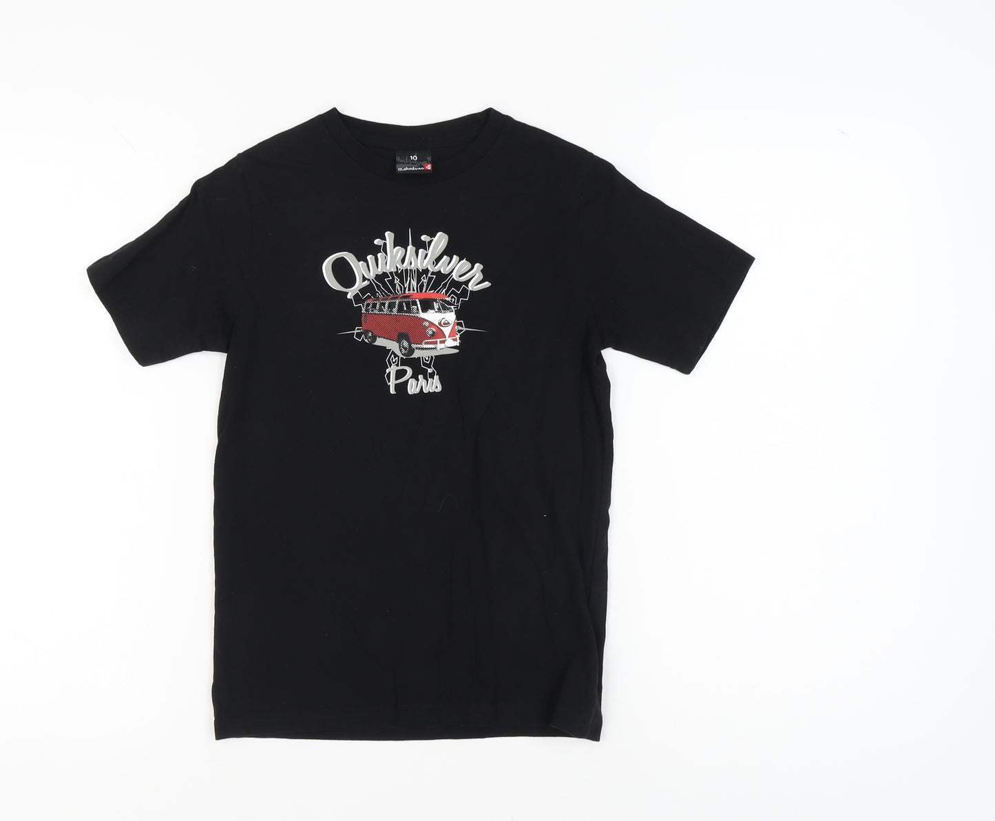 Quiksilver Boys Black Graphic T-Shirt 9-10 Years