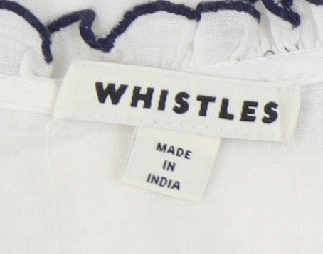 Whistles Women's White Floral Embroidered Blouse