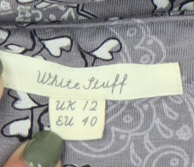 White Stuff Women's Grey Midi Pencil Skirt Size 12