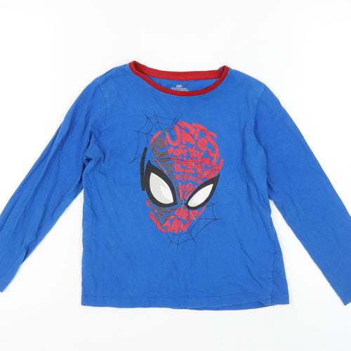 Marvel Spider-Man Boys Blue Long Sleeve T-Shirt 7-8 Years