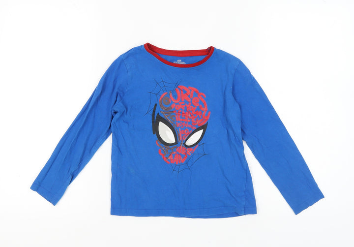 Marvel Spider-Man Boys Blue Long Sleeve T-Shirt 7-8 Years