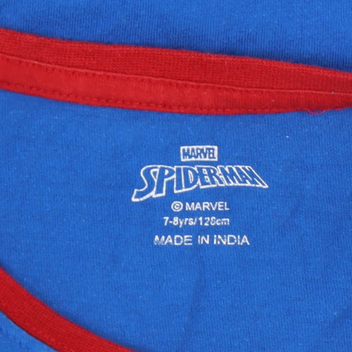 Marvel Spider-Man Boys Blue Long Sleeve T-Shirt 7-8 Years