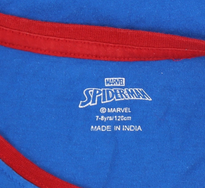 Marvel Spider-Man Boys Blue Long Sleeve T-Shirt 7-8 Years
