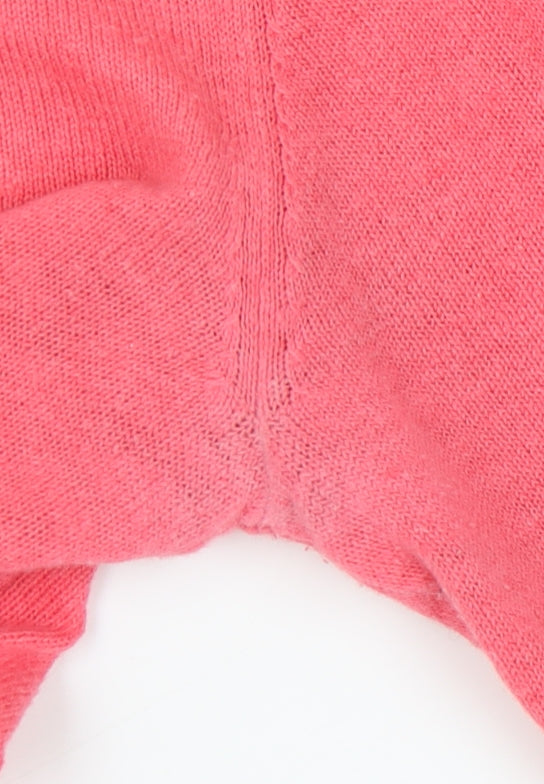 Laura Ashley Women's Pink V-Neck Pullover Jumper