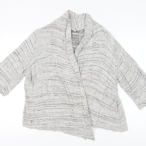 FatFace Women's Grey Cardigan 3/4 Sleeve Size 16