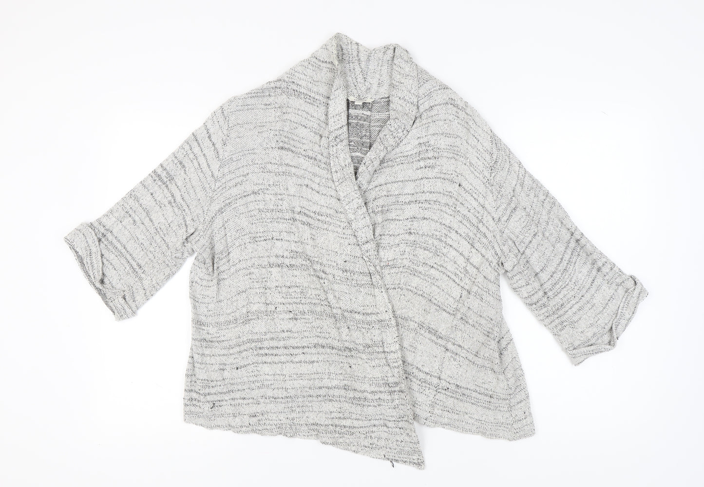 FatFace Women's Grey Cardigan 3/4 Sleeve Size 16