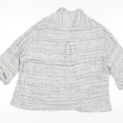 FatFace Women's Grey Cardigan 3/4 Sleeve Size 16
