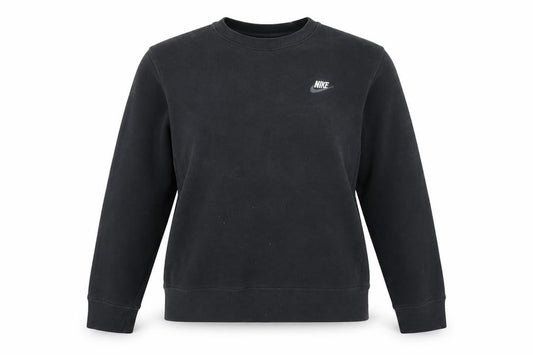Front view of Nike Black Pullover Sweatshirt unisex adult, size S