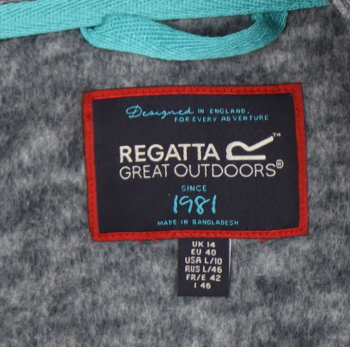 Regatta Women's Grey Henley Sweatshirt Size 14