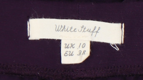 White Stuff Women's Purple Polka Dot Midi Skirt Size 10