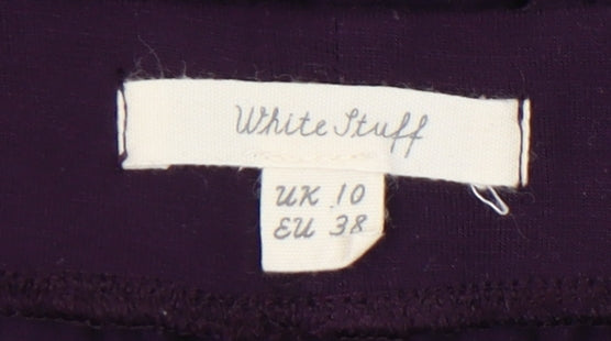 White Stuff Women's Purple Polka Dot Midi Skirt Size 10