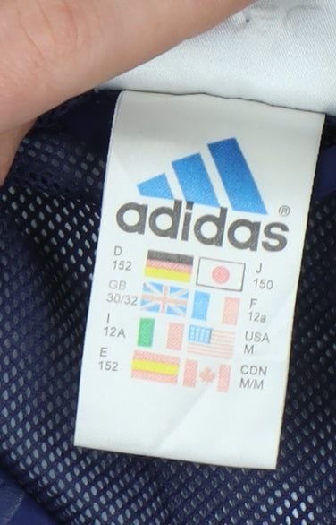 Adidas Boys Blue Windbreaker Jacket 11-12 Years