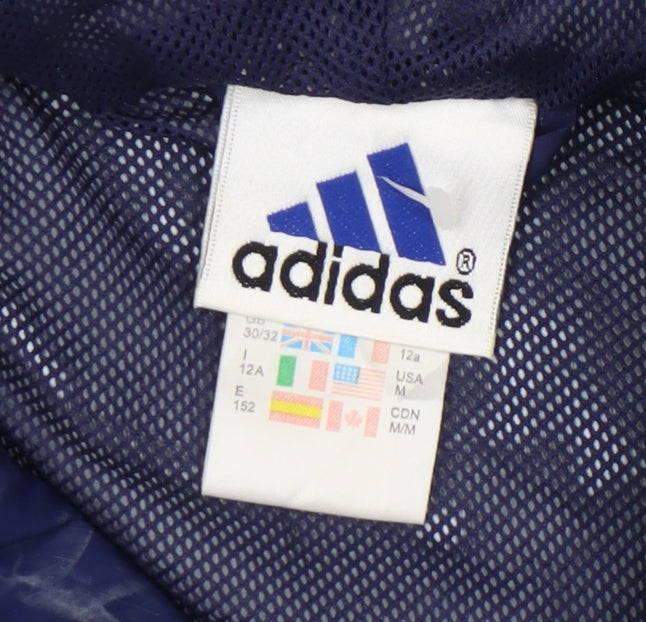 Adidas Boys Blue Windbreaker Jacket 11-12 Years