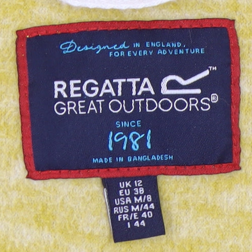 Regatta Women's Yellow Zip Sweatshirt Size 12