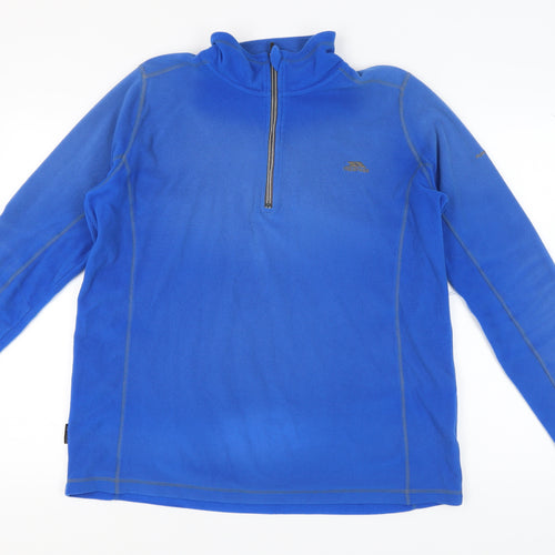 Trespass Men's Blue Fleece 1/2 Zip Jumper Size L