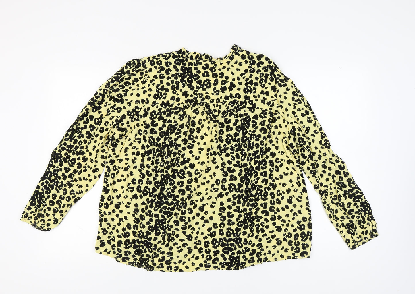 Marks and Spencer Women's Yellow Leopard Print Top