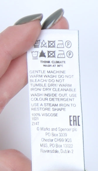 Marks and Spencer Women's Yellow Leopard Print Top