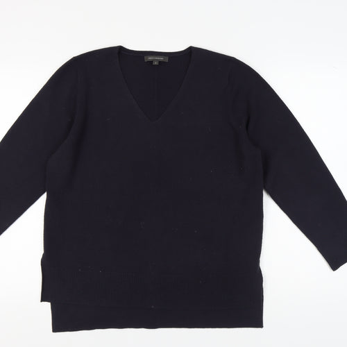 French Connection Women's Black V-Neck Pullover Jumper