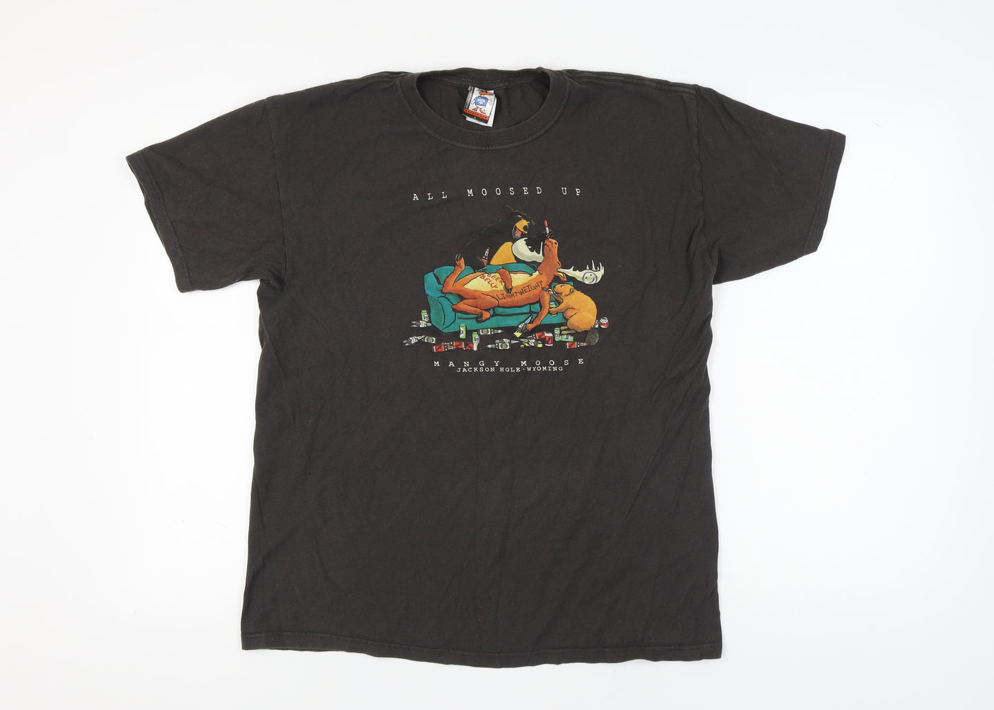 The Duck Co. Men's Black Large Funny Graphic T-Shirt