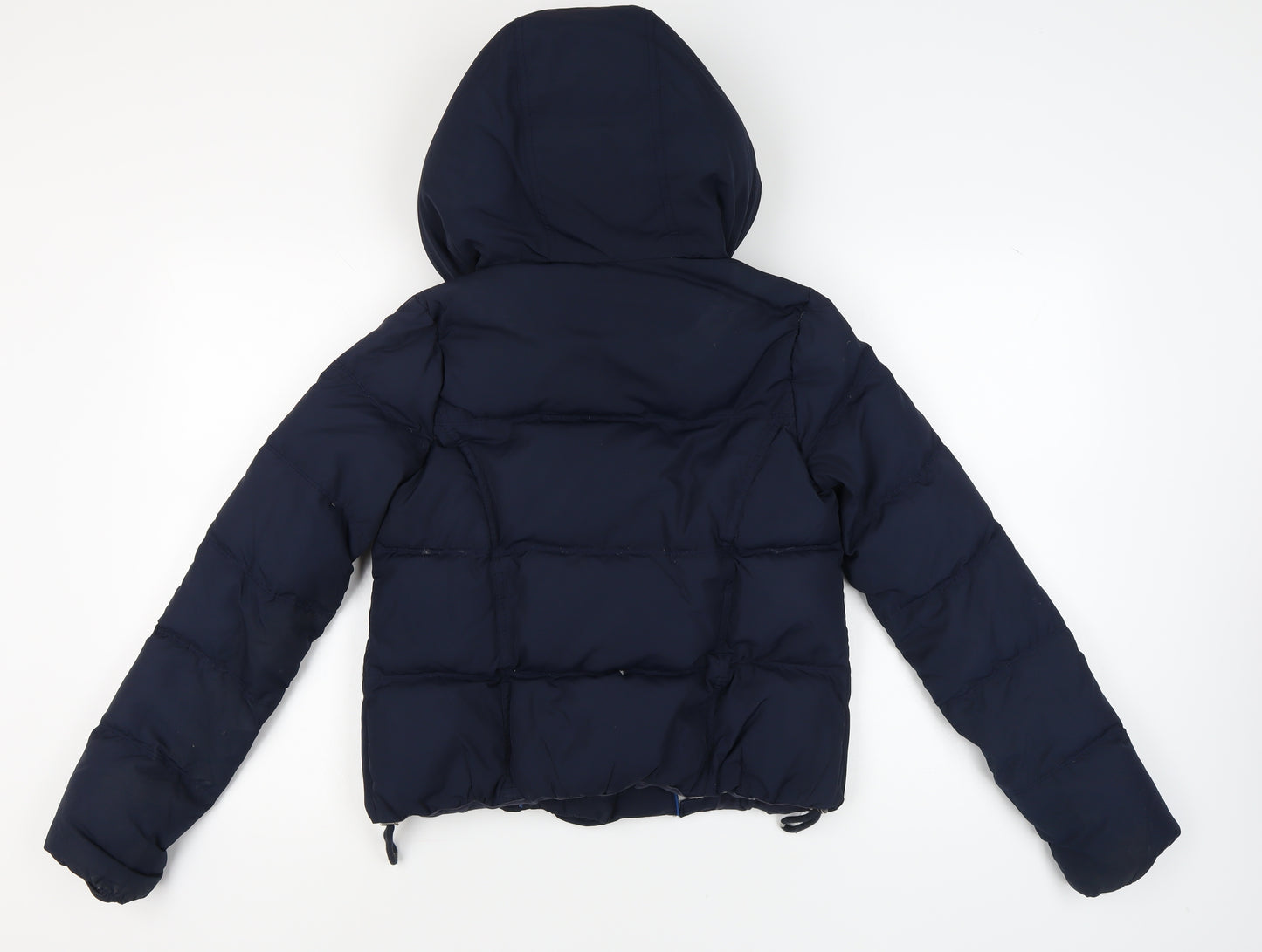 Abercrombie & Fitch Women's Blue Hooded Puffer Jacket