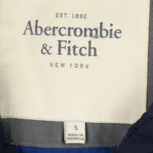 Abercrombie & Fitch Women's Blue Hooded Puffer Jacket
