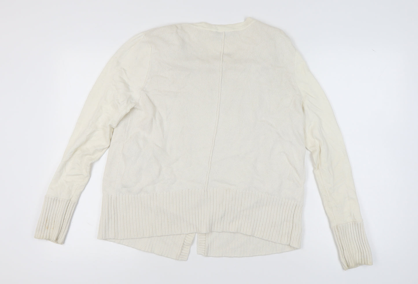 Mint Velvet Women's Ivory Jumper, Size 14, Button Accents