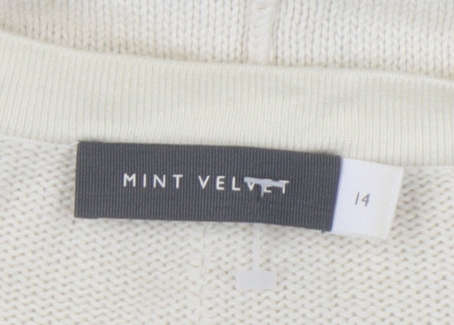 Mint Velvet Women's Ivory Jumper, Size 14, Button Accents